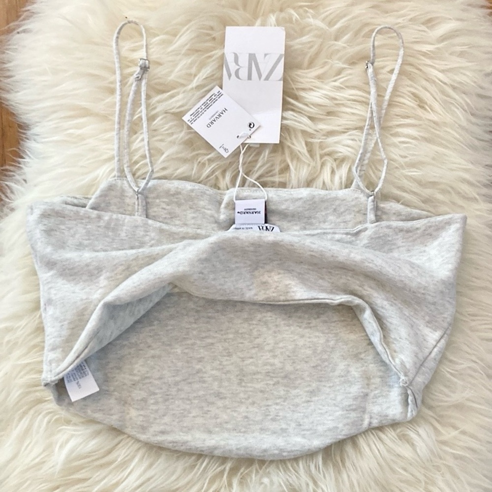 Zara x Harvard Corset Style Soft Knit Crop Top w/Side Boning - Picture 6 of 12